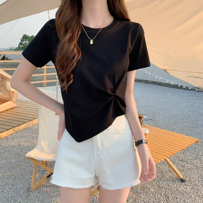 d9ac11bd-ab7d-474e-af68-3f07b1195152 Cotton Blend Women's Casual T-Shirt - Classic Black - Image 1